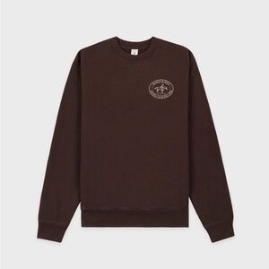 Sporty & Rich Riding Club Crewneck - Chocolate/Cream